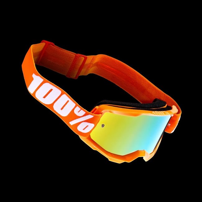 100% Goggle Strata 2 Orange Mirror Gold