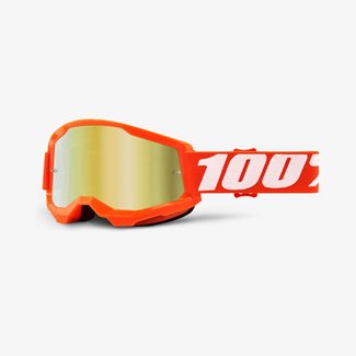 100percent 100% Goggle Strata 2 Orange Mirror Gold