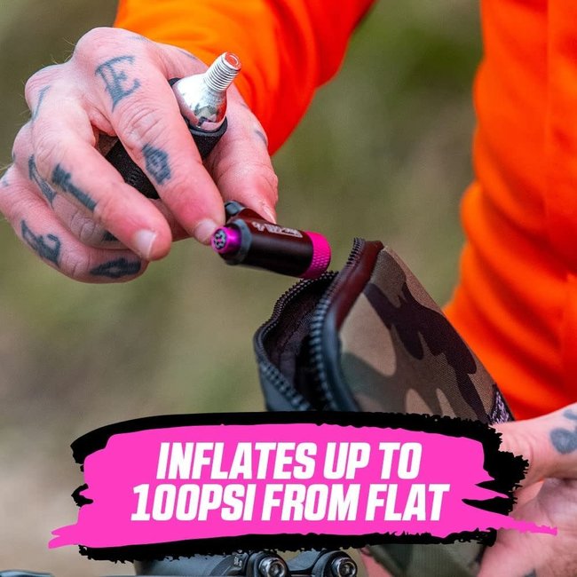 Muc-Off Kit Ruta Capsulas CO2 2pz Inflador y Manga