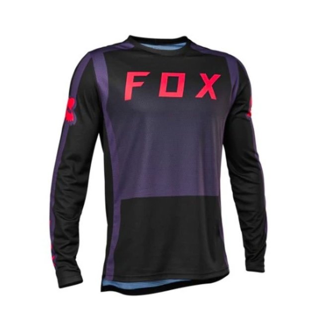 Fox Jersey Defend Race Capsule Manga Larga Negro Rojo