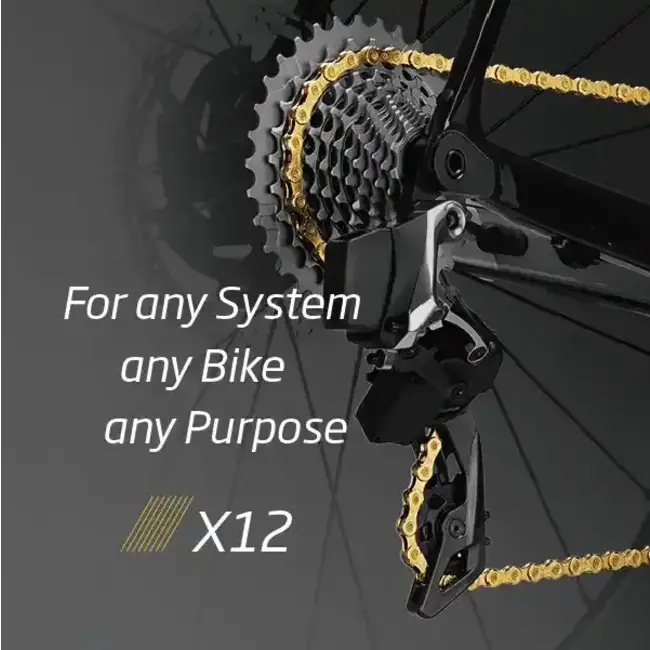 KMC Cadena X12 TI 12 Vel Oro