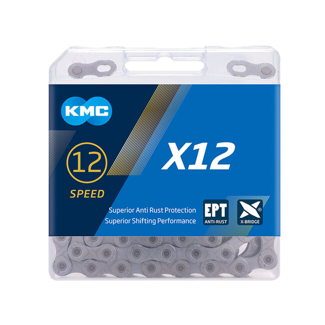 KMC Cadena X12 EPT EcoProtec 12vel Plata
