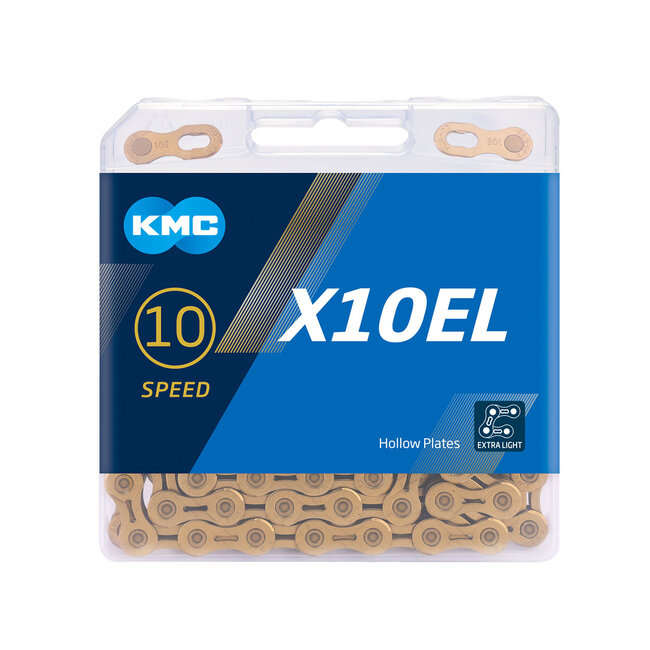 KMC Cadena X10EL ExtraLight Titanio Oro
