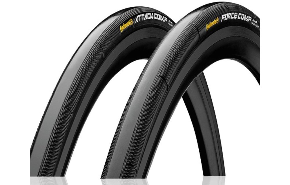 Continental Grand Prix Attack/Force Set Tire 700x24 Black Chili Folding