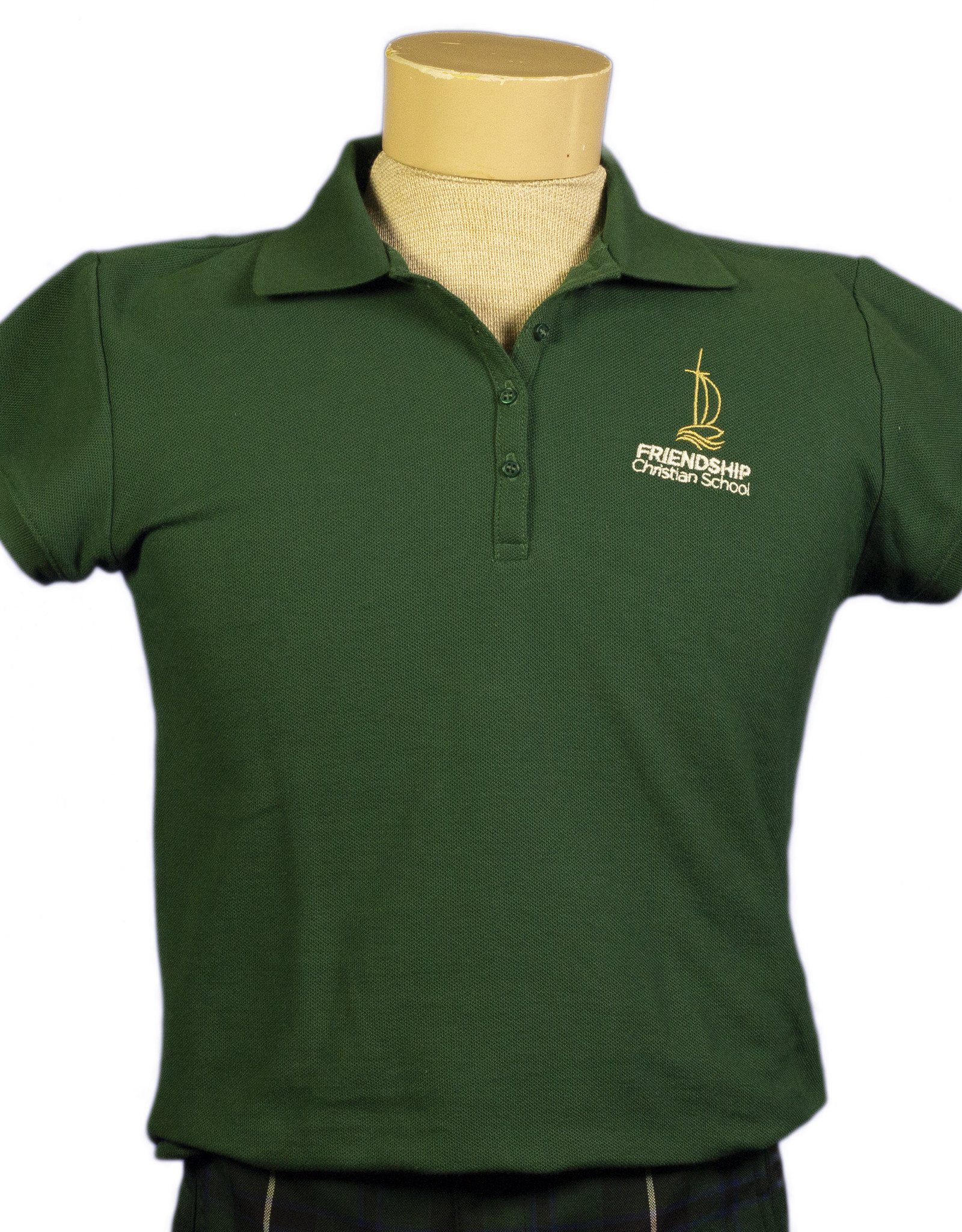 Girls short-sleeve polo (9715) with FCS logo