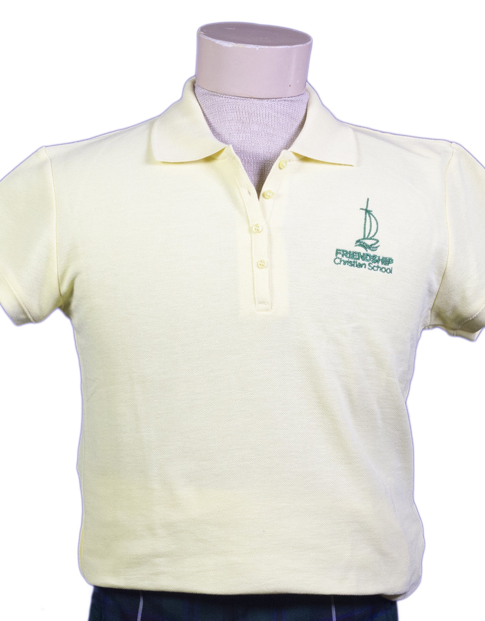 Girls short-sleeve polo (9715) with FCS logo
