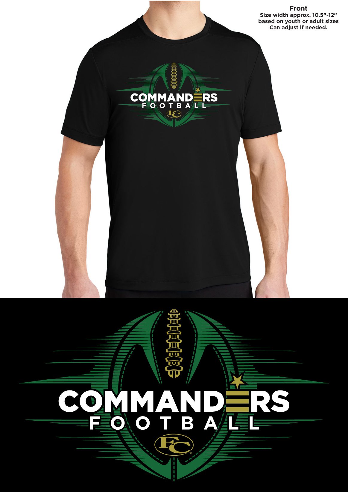 Commanders Football Black - Friendship Christian School