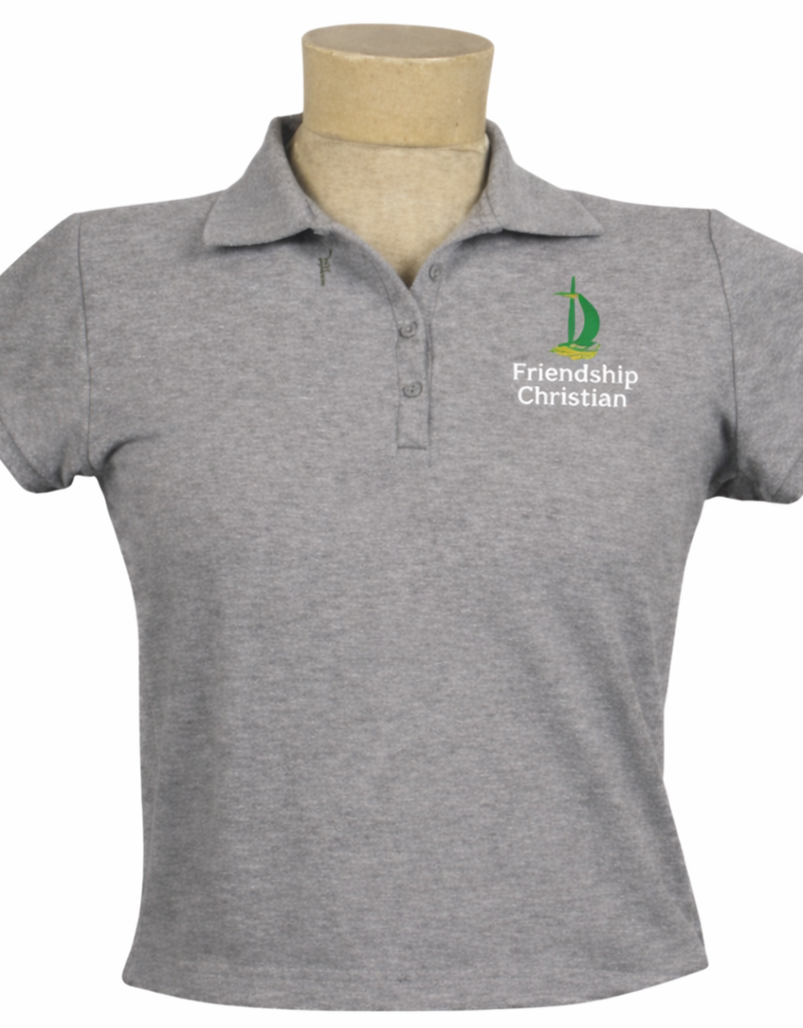 Girls short-sleeve polo (9715) with FCS logo