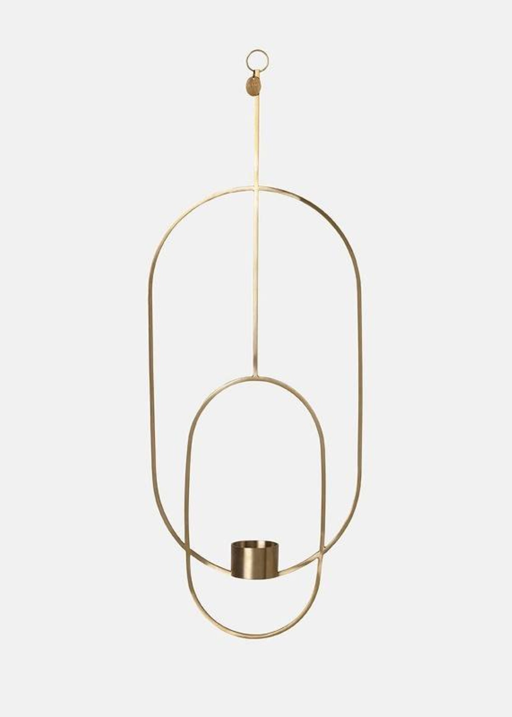 Ferm Living Hanging Tealight - Oval - Brass
