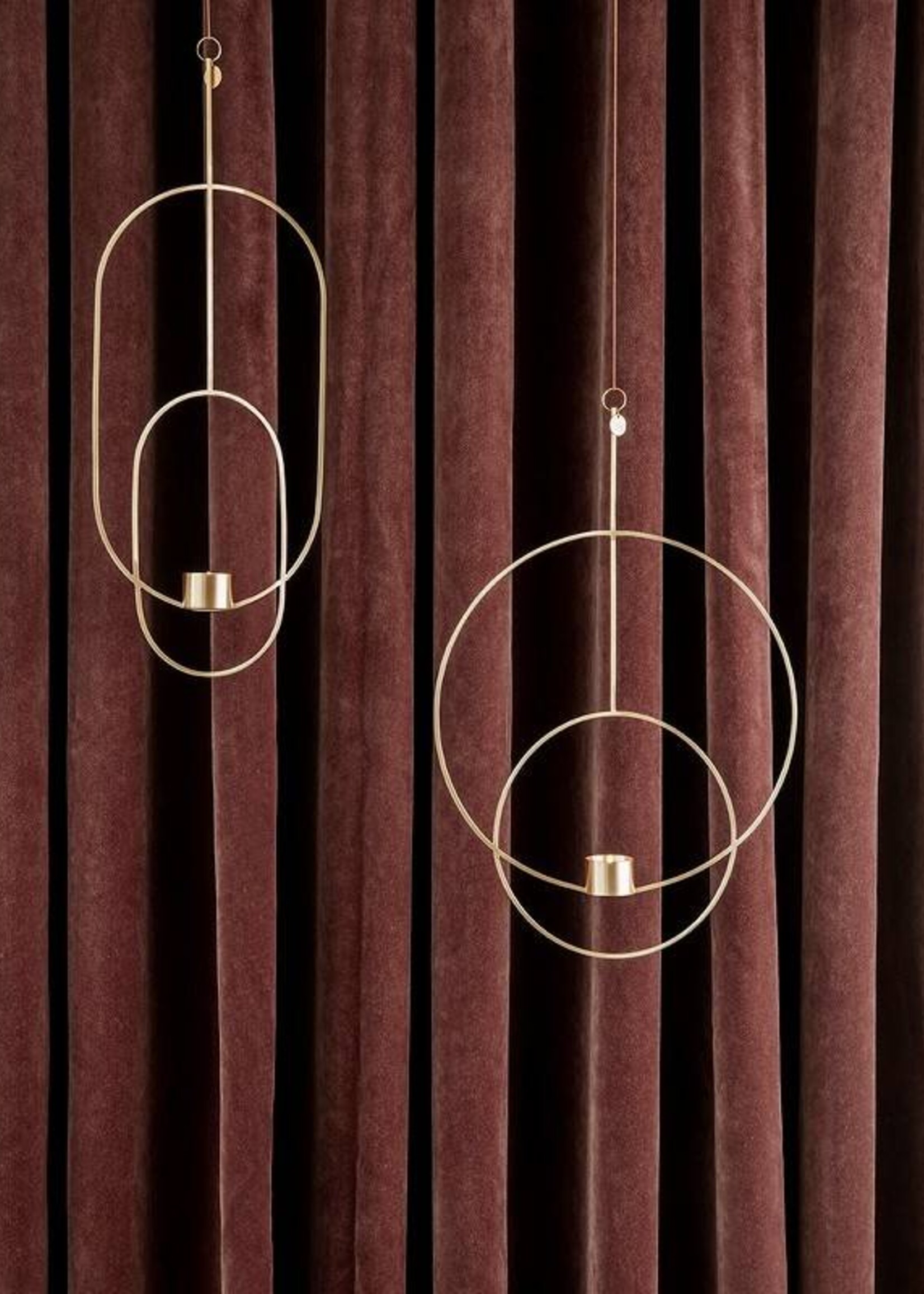 Ferm Living Chandelier Suspendu - Ovale - Laiton