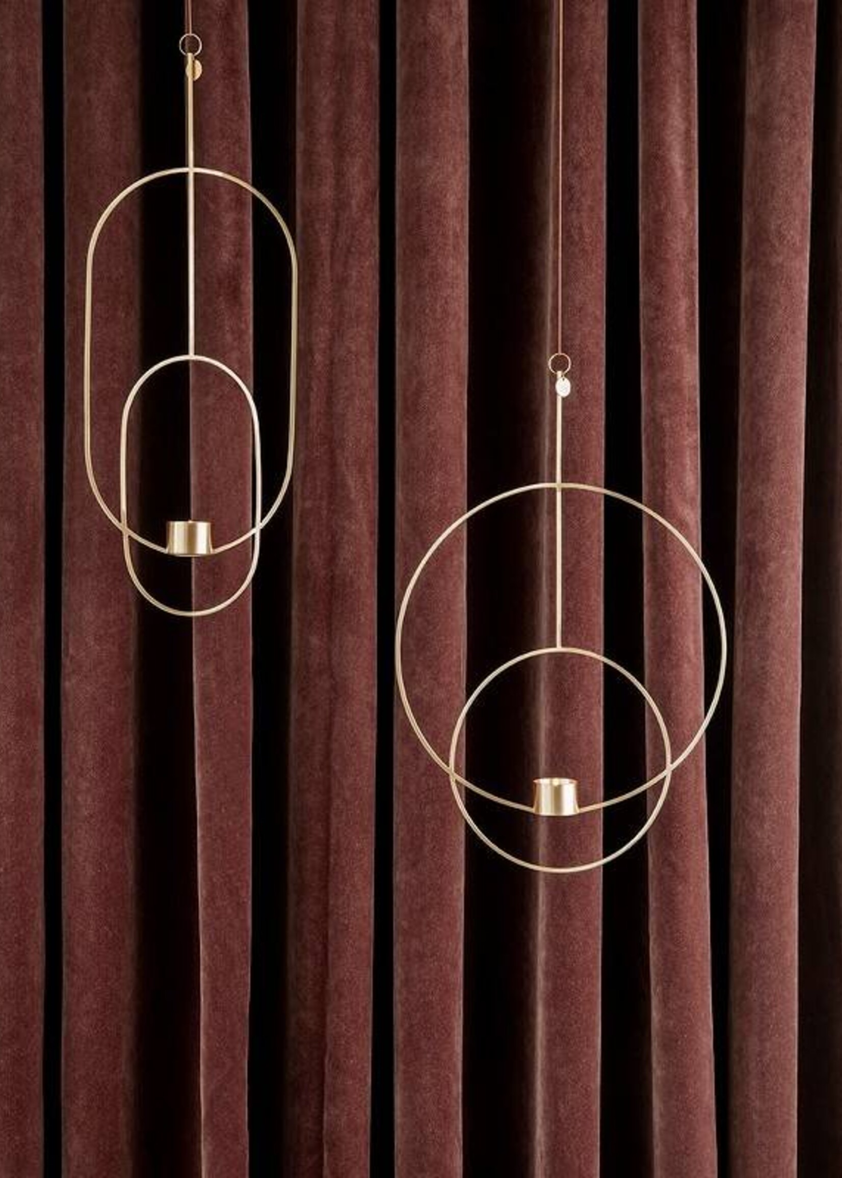 Ferm Living Hanging Tealight - Oval - Brass