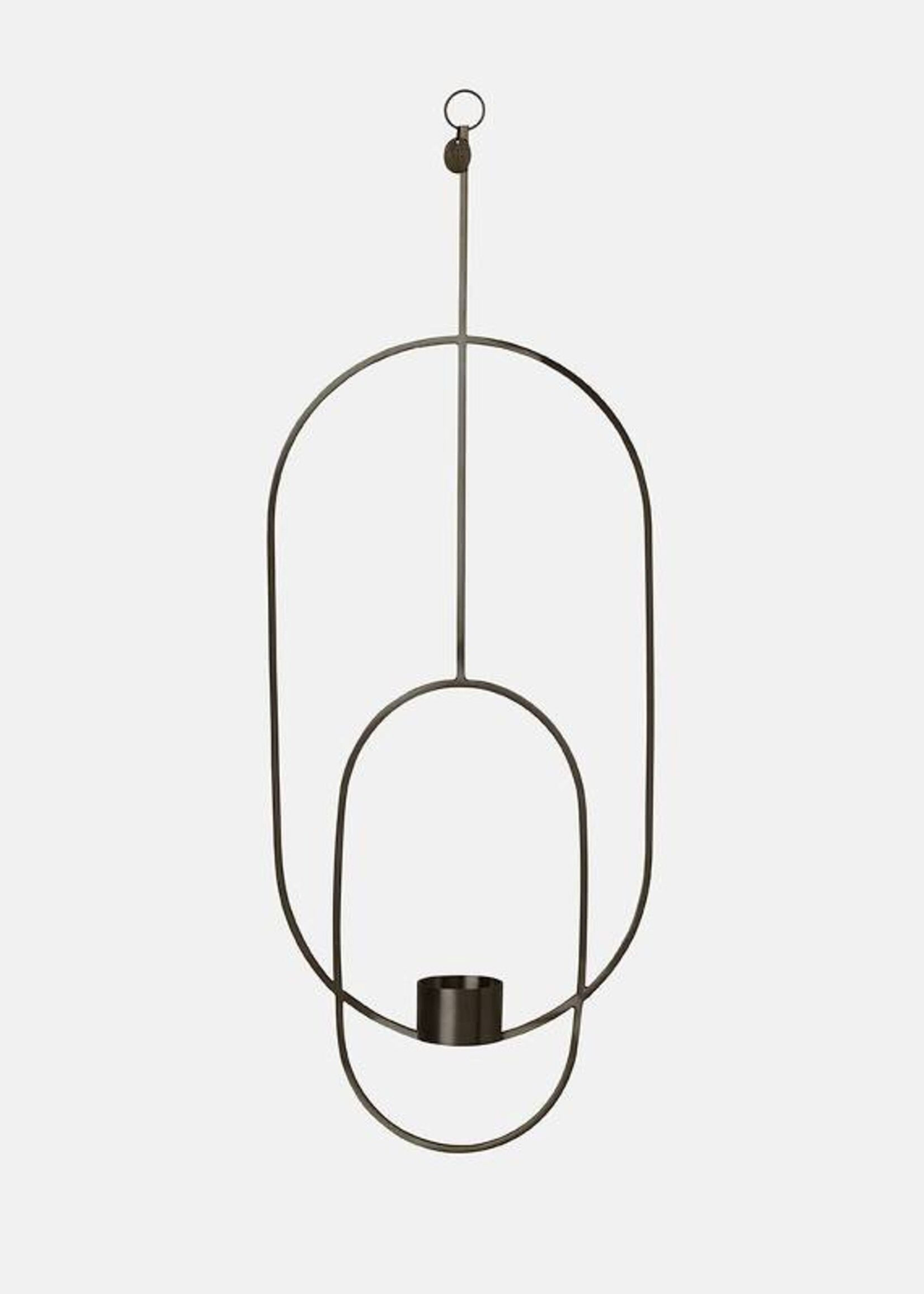 Ferm Living Hanging Tealight - Oval - Black