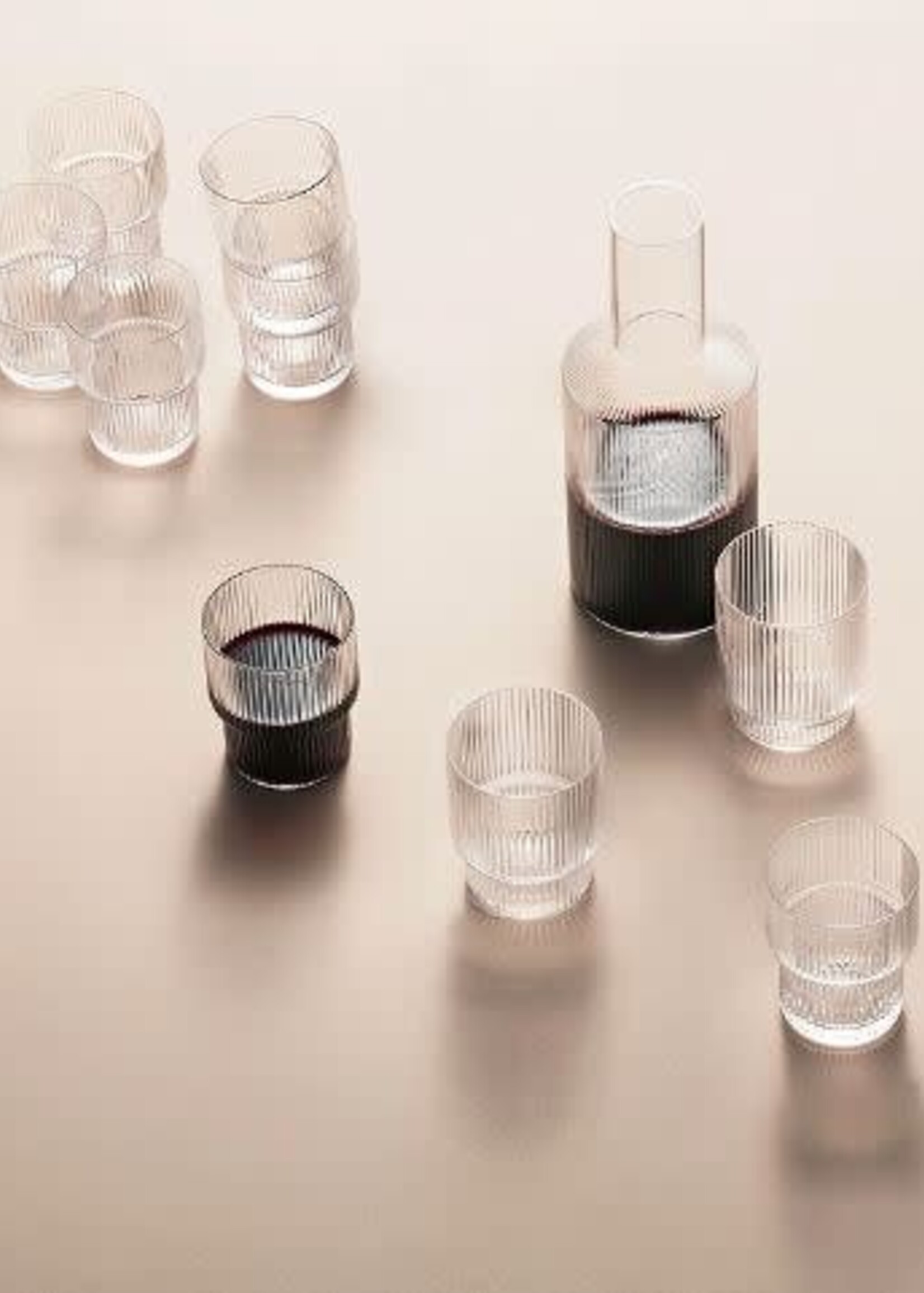 Ferm Living Ripple Glasses (Set of 4)