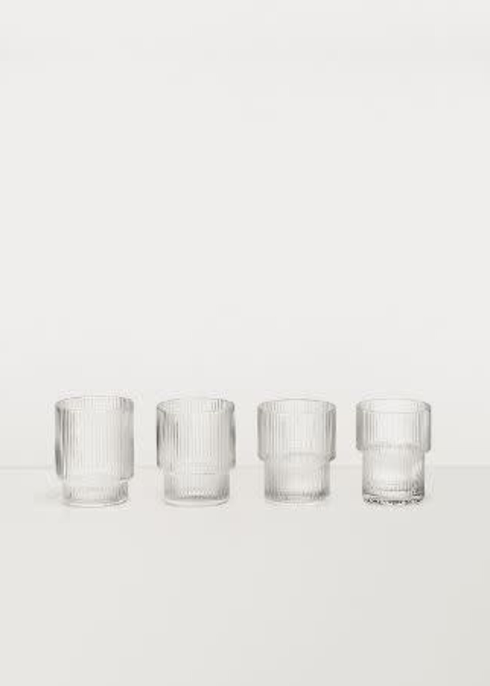 Ferm Living Verres Ripple (Ens. de 4)