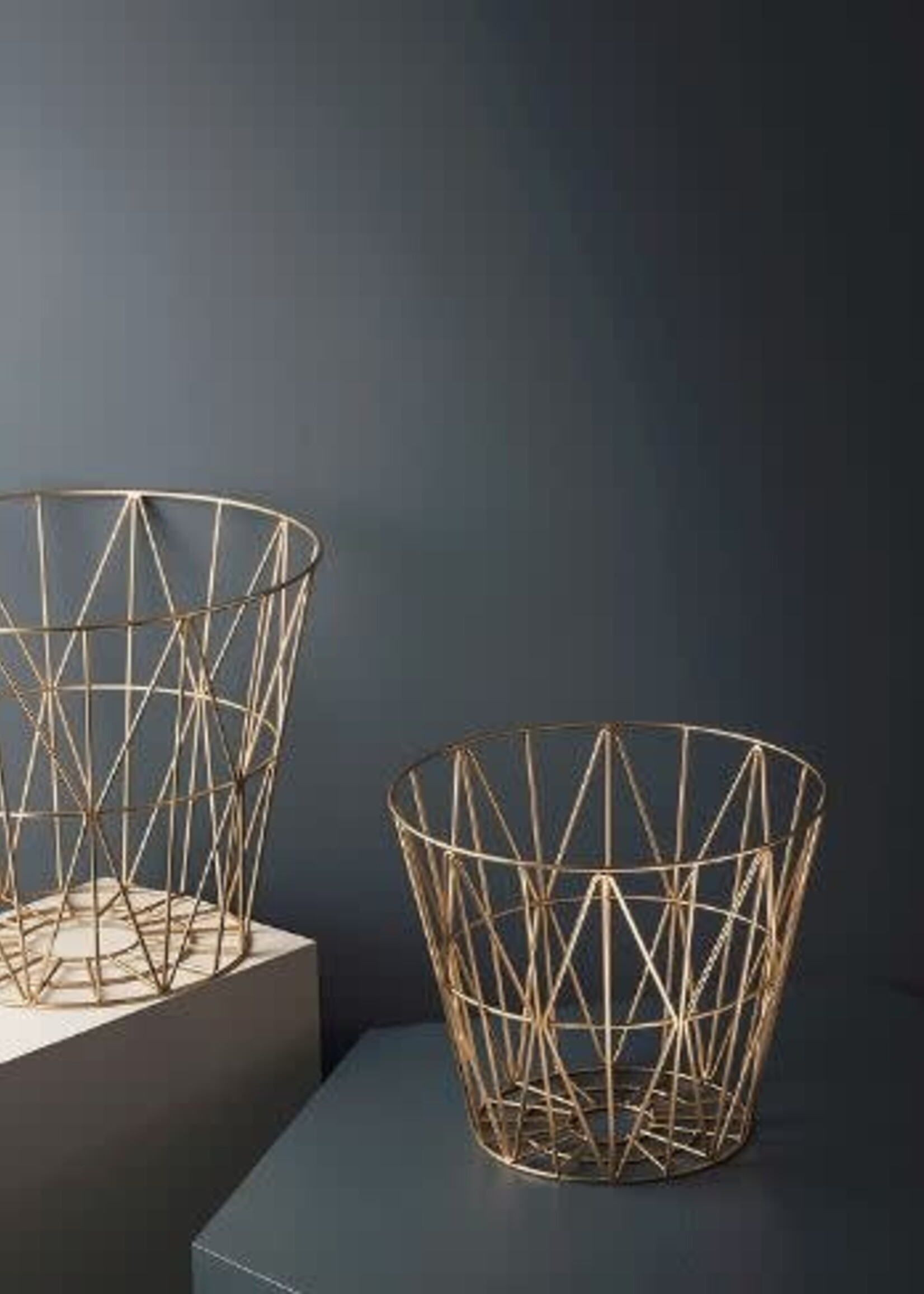 Ferm Living Wire Basket - Brass - Large