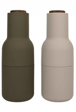 Menu Bottle Grinder - Hunting Green/Beige - Walnut Lid (Set of 2)