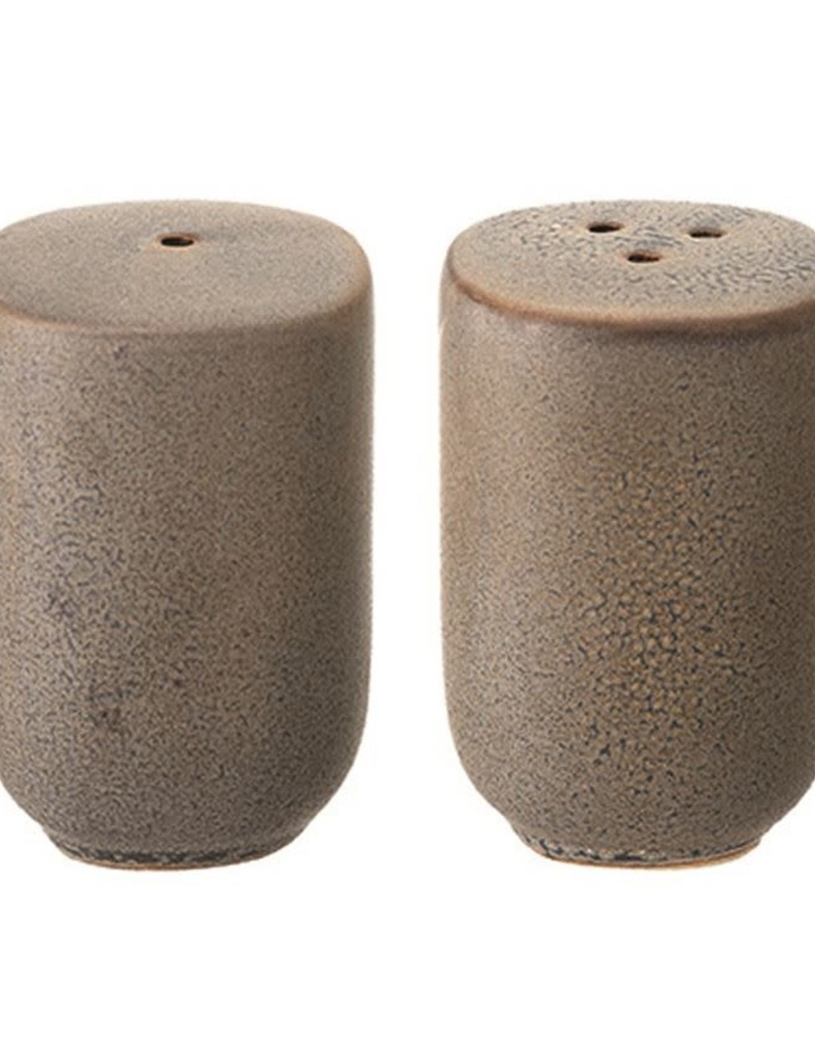 Stoneware Salt and Pepper Shakers Reactive Glaze