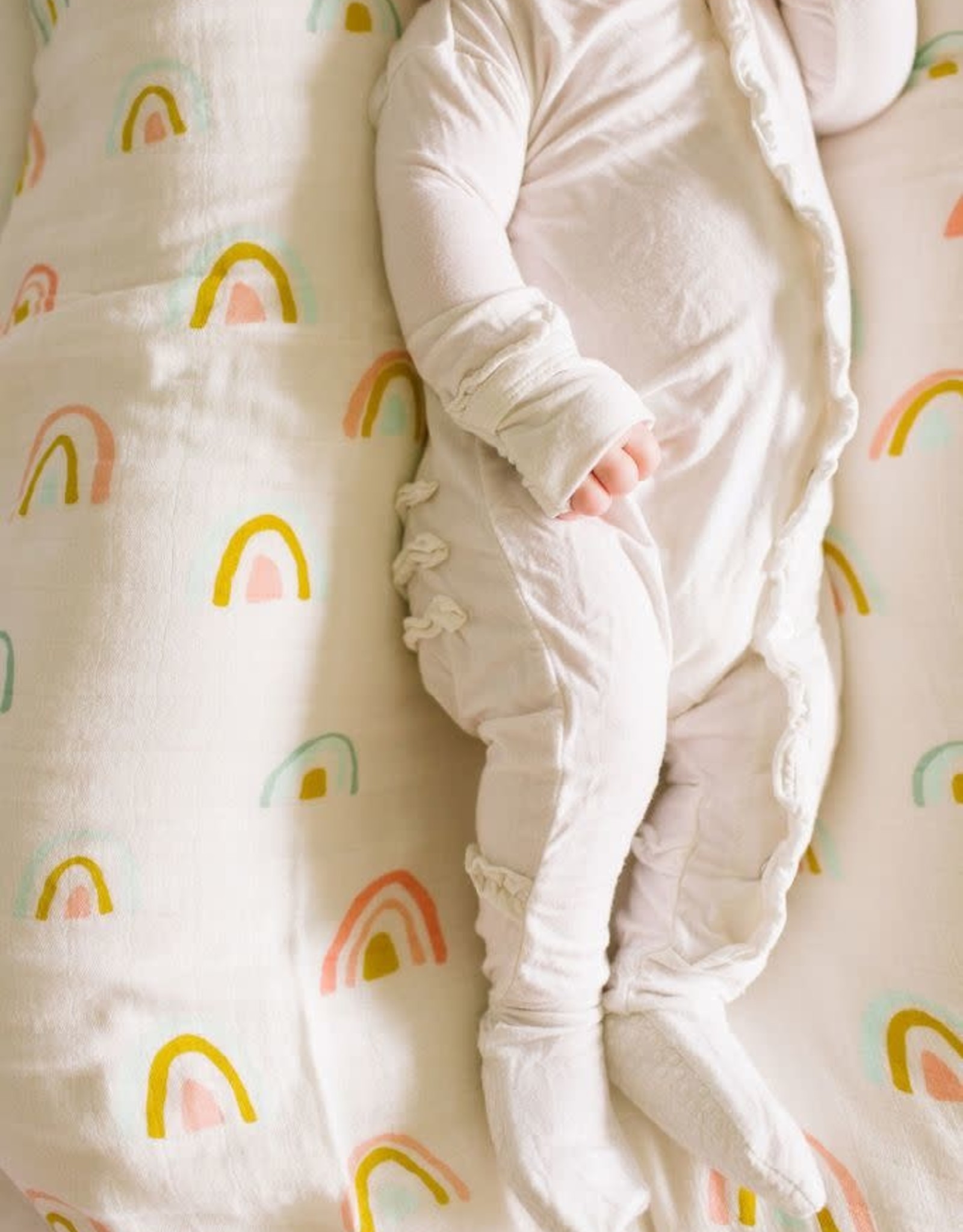 rainbow crib sheet