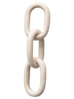 13"L Marble Chain Decor - White
