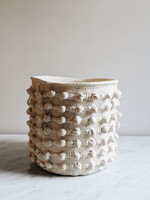 Pot Ciment Hobnail - Blanc