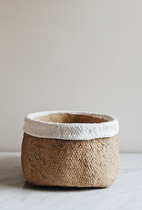 Trim Basket Weave Cement Pot