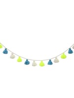 Wool Tassel Garland - Bleu