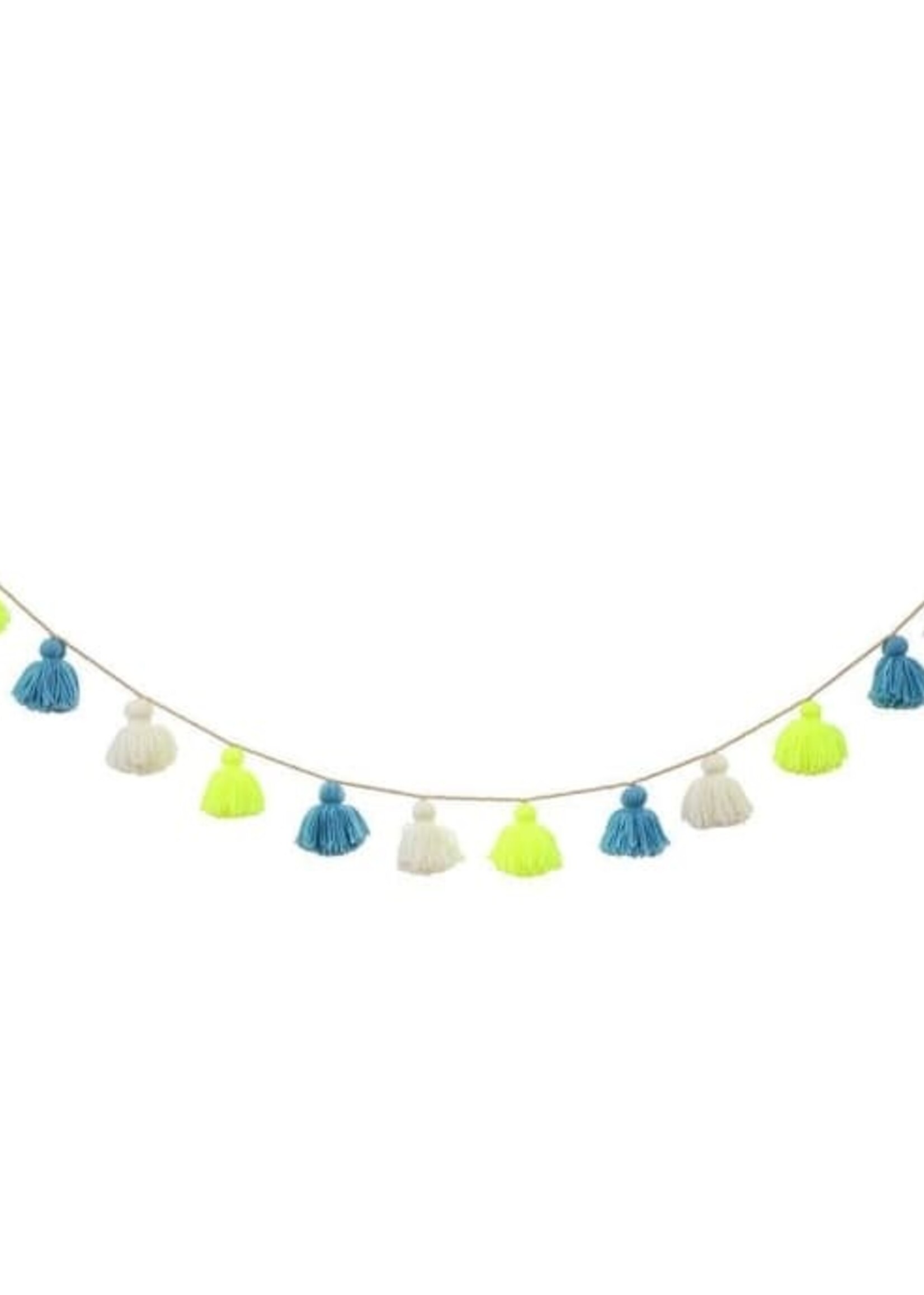 Meri Meri Wool Tassel Garland - Blue