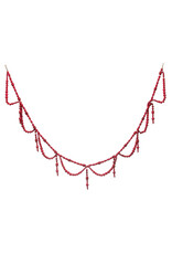 Wood Bead Swag Garland - Red