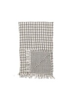 Kitchen Towel with Fringe - Black