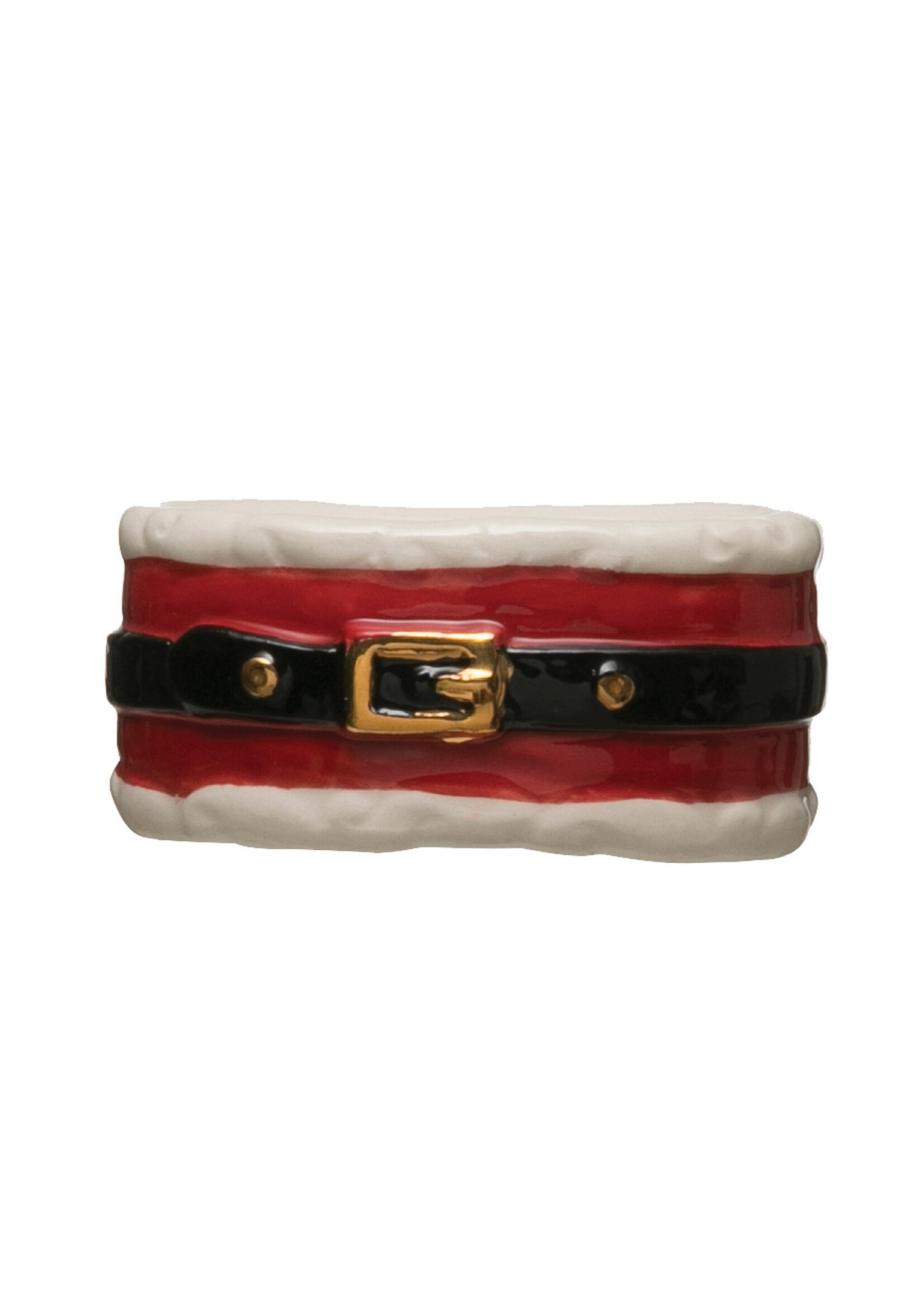 Santa Belt Napkin Ring - Set of 4