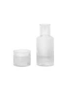 Ferm Living Ensemble Carafe et Verre Ripple - Small