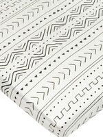 Fitted Crib Sheet - White Mudcloth