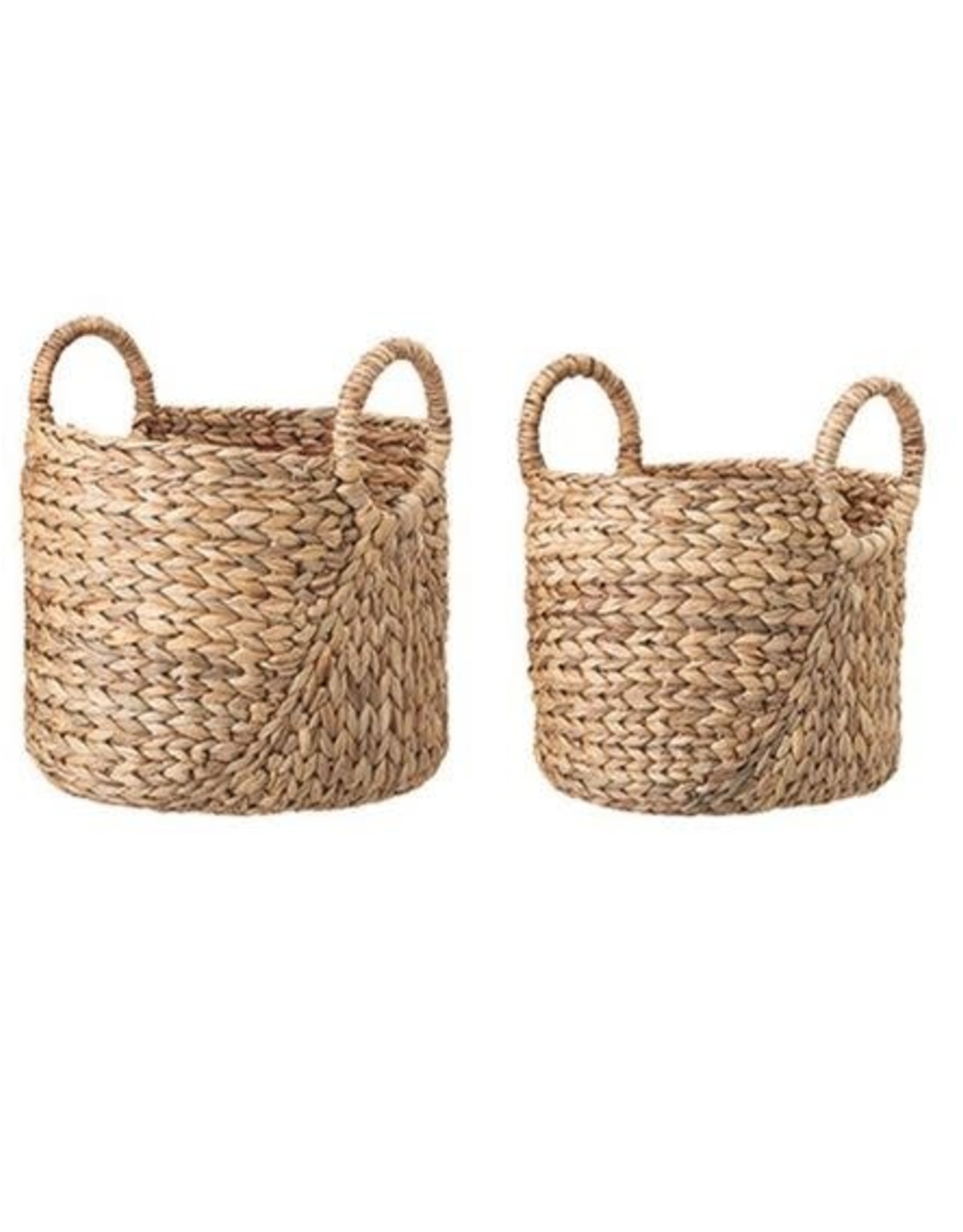 Hand-Woven Seagrass Baskets w/ Round Handles