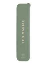 ''Eco Maniac'' - Portable Flatware set w/Gold Straw - Forest