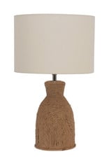 Fiber Rope Table Lamp w/Cotton Shade
