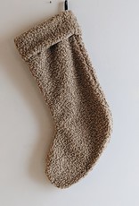 Bouclé Fabric Stocking - Beige