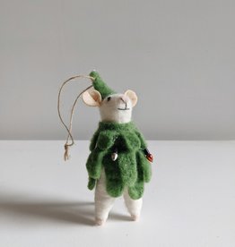 Mouse In Tree Suit Ornament