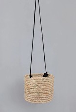 Open Weave Hanging Basket, Black - Large