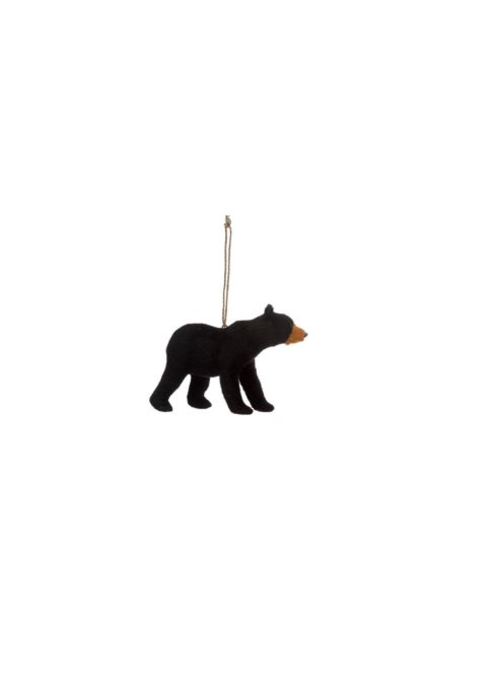 Faux Fur Black Bear - Head Up