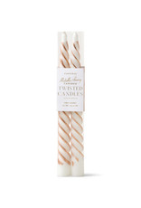 Twisted Candles Metallic Ivory