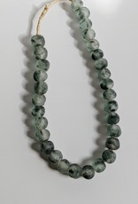 Perles de Verre Recyclées Jumbo Gris Mist 23mm
