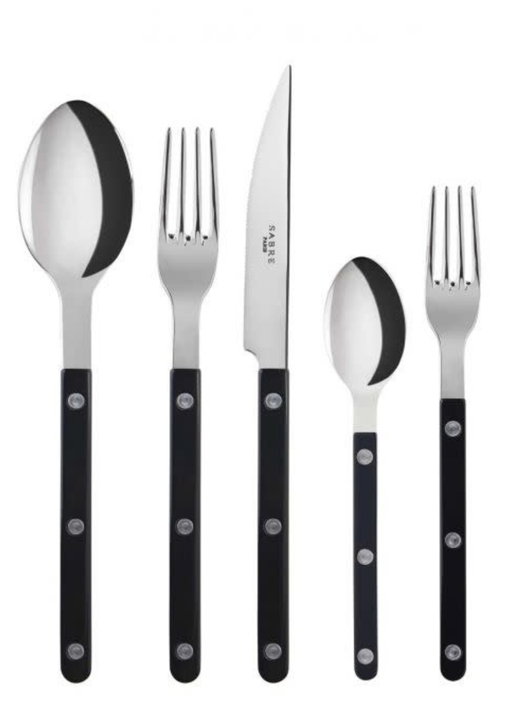 Sabre Paris Bistrot place setting  Noir / Black 5 pc