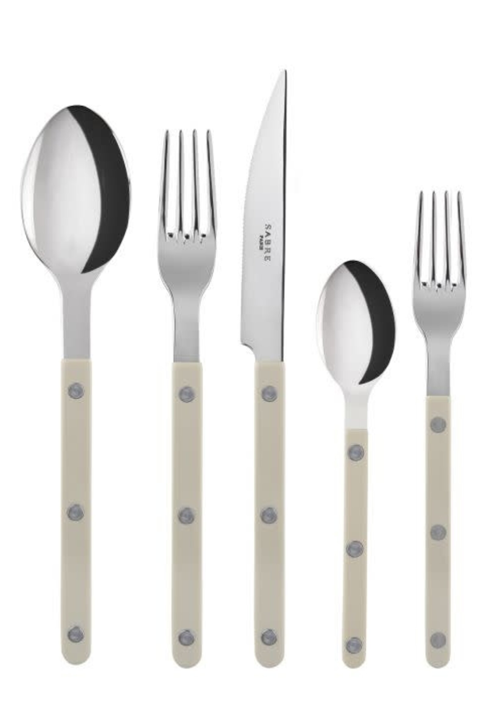 Sabre Paris Bistrot place setting Light Khahi 5 pc