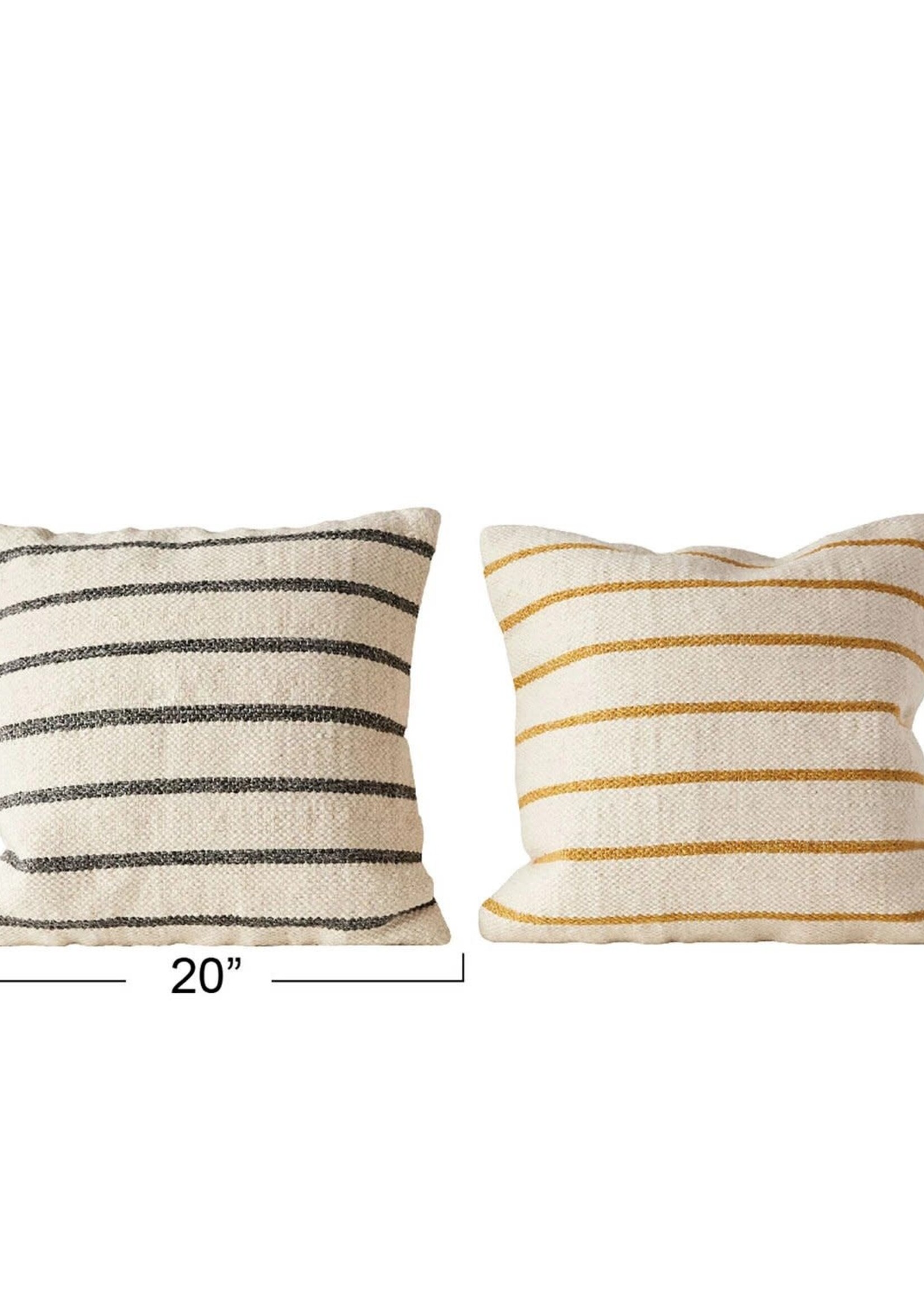 Striped Pillow Yellow