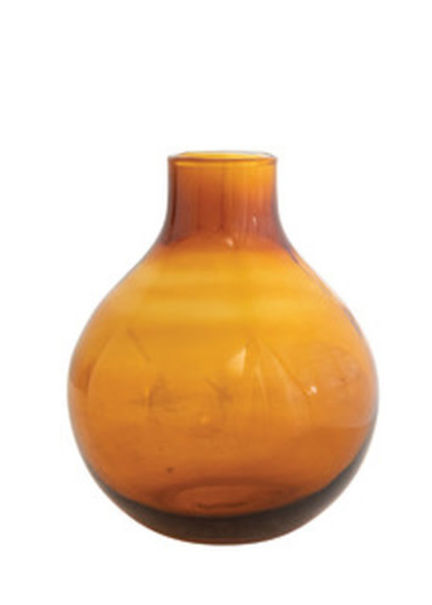 Glass Vase - Amber