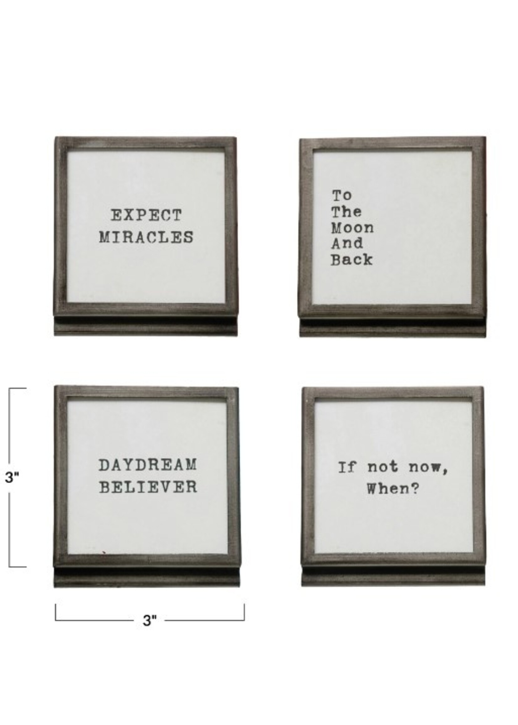 Frame with Easel and Saying, 3 Styles