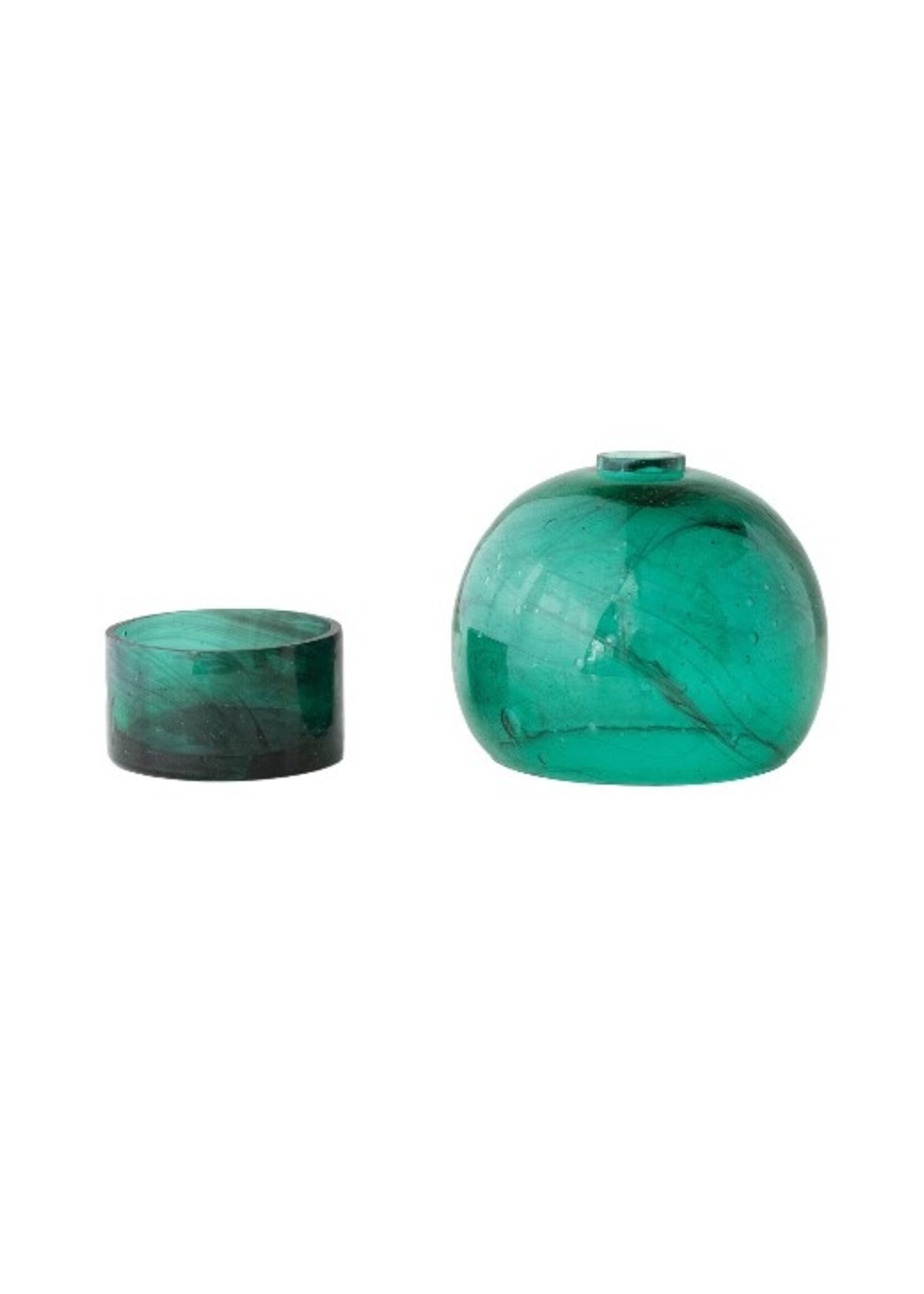 Porte Bougie en Verre avec Cloche, Lot de 2