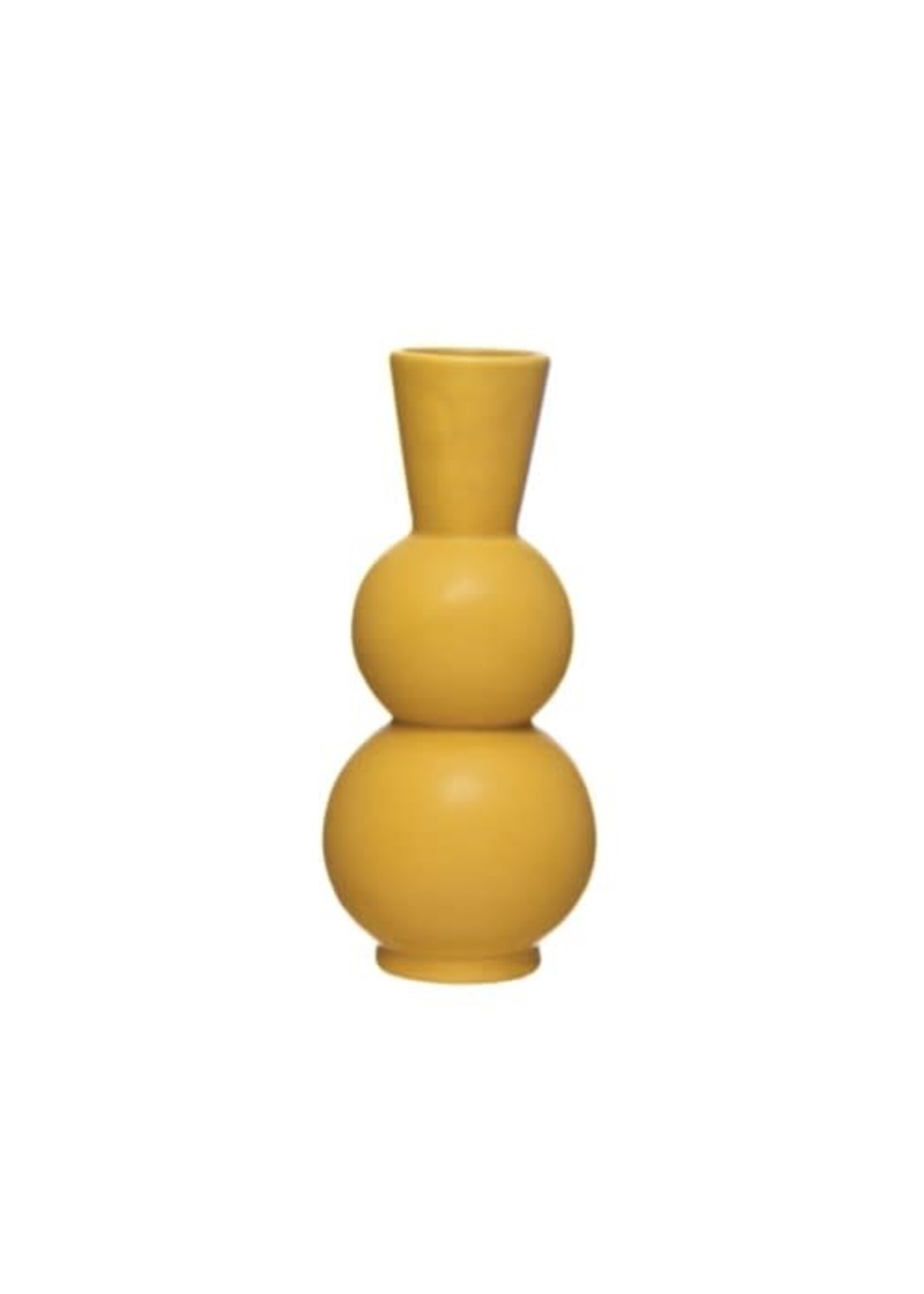 Vase en Grès Jaune Mat