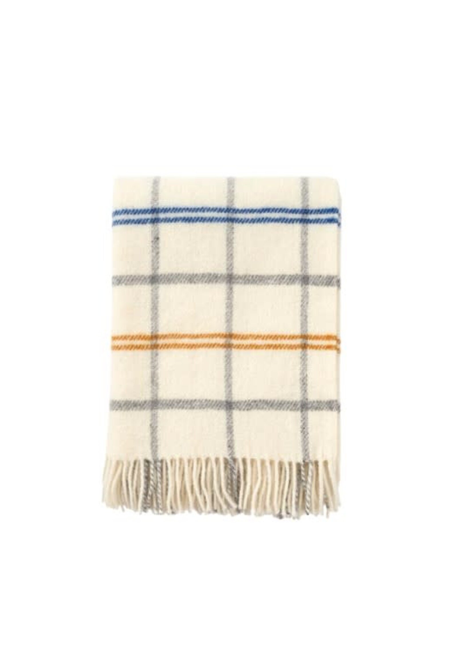 Klippan Jeté Tartan Blanc / Jaune / Bleu