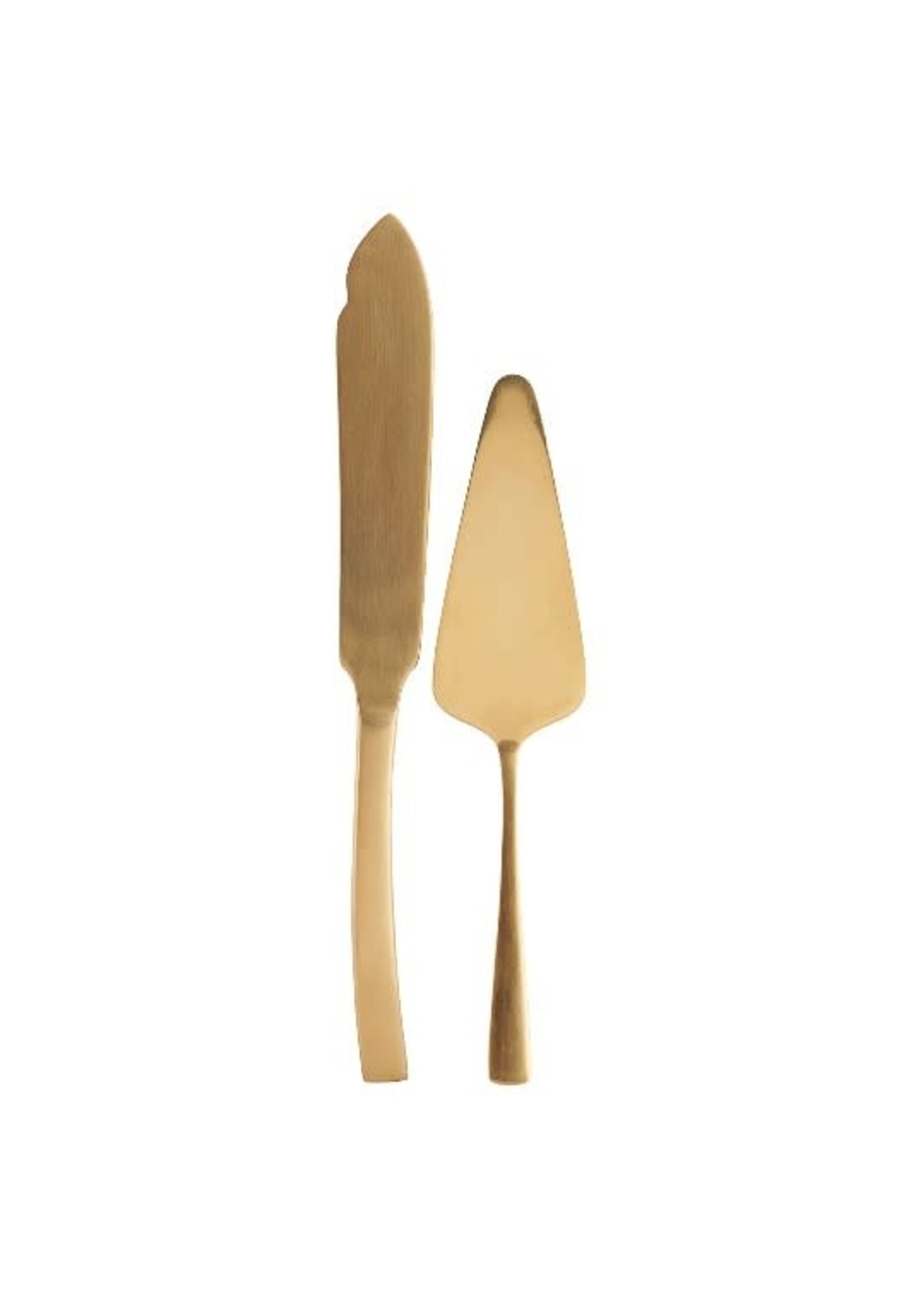 House Doctor Cake Servers, Golden, Golden